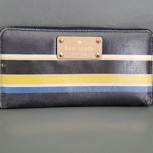 Kate Spade coated canvas zip around wallet